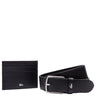 Lacoste Accessoire Geschenkset - Kreditkartenetui 6cc und Gürtel Leder (black, 95 cm)