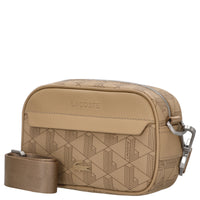 Lacoste The Blend Reporter - Bolso bandolera S 19 cm (monograma total negro)