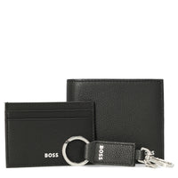 BOSS Men GB Geschenkset - Geldbörse, Kartenetui und Schlüsselanhänger 11 cm (black)