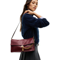 Tommy Hilfiger Crest Leather Conv. Shoulder Bag - Bolso de hombro (oxblood)