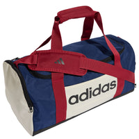 adidas Linear Duffle CB S 24 L - Bolsa de viaje S 45 cm (azul oscuro/blanco hueso/verde activo)