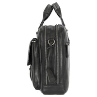Leonhard Heyden Roma - Aktentasche 2 Fächer. mit Vortasche Leder 15" 41 cm (schwarz) - Ansicht 3