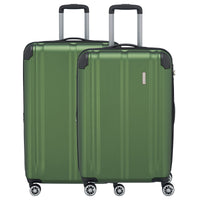 Travelite City - Set de maletas de 4 ruedas 2 piezas (verde)