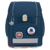 Lässig School Set Boxy Unique - Set de mochila escolar 7 piezas (Navy)