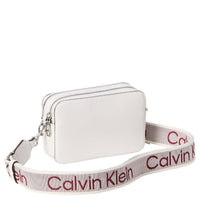 Calvin Klein Webbing Double Strap - Bolso bandolera 18 cm (white alyssum)