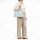 Seidenfelt Lilla Edet Office Bag - Schultertasche 36 cm (sea salt blue) - Ansicht 7