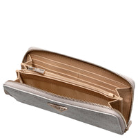 Guess Laurel II SLG Large Zip Around - Cartera 12cc 20.5 cm (Color: latte logo)