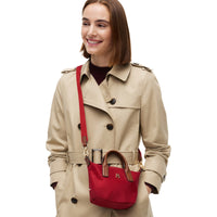 Tommy Hilfiger Popette Micro Tote - Bolso shopper 27 cm (autumn red)