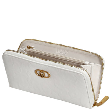 Liu Jo Lapuffy - Cartera XL 12cc 19 cm (blanco roto)
