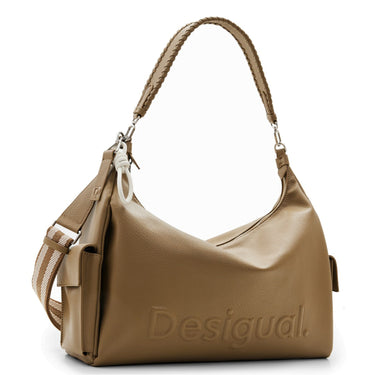 Desigual Half Logo 24 Kaki Brasilia - Bolso de hombro 40.5 cm (verde)