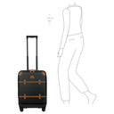 Brics Bellagio - 4-Rollen-Kabinentrolley mit Vortasche 55 cm erw. recycelt (black/tan) - Ansicht 10