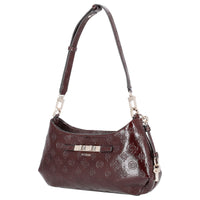 Guess Carmella Shoulder Bag - Bolso de hombro 30 cm (burgundy logo)