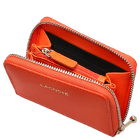 Lacoste Zip Coin Wallet XS - Cartera para monedas 6 tarjetas 11,5 cm (negro)