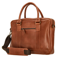 Buckle & Seam Everett - Aktentasche 16" 38 cm (cognac) - Markenkoffer