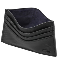 Lacoste Hombre Classic - Tarjetero para 6 tarjetas 12,5 cm (negro)