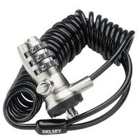 Delsey Paris Travel Computer - Sicherheitskabel Schloss (schwarz) - Markenkoffer