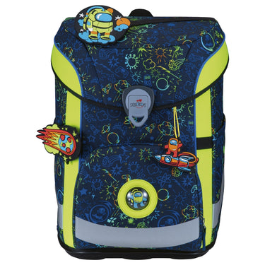 DerDieDas ErgoFlex Easy - Schulranzen Set 5tlg. 950 g (Neon Crazy) - Markenkoffer