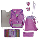 DerDieDas ErgoFlex Light - Schulranzen Set 5tlg. 800g (Purple Unicorn) - Markenkoffer