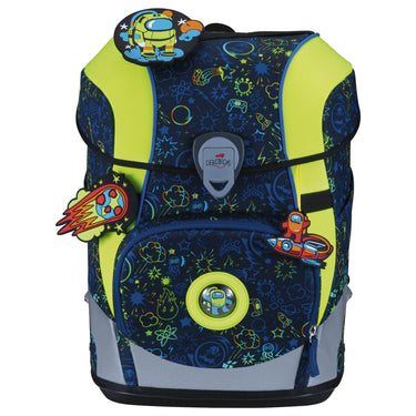 DerDieDas ErgoFlex Tiny - Schulranzen Set 5tlg. 900g (Neon Crazy) - Markenkoffer