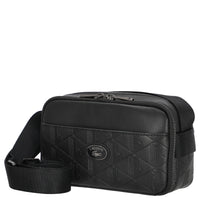Lacoste Monograma - Bolso bandolera 24 cm (negro)