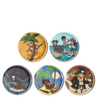 Ergobag Zubehör Klettie - Set 5 piezas mate (Cazador de tesoros)