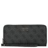 Guess Brenton SLG Large Zip Around - Geldbörse 12cc 21 cm (coal logo)