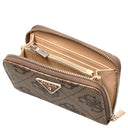 Guess Laurel ll SLG Med Zip - Geldbörse 6cc 14 cm (latte logo/brown) - Markenkoffer