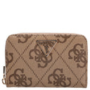 Guess Laurel ll SLG Med Zip - Geldbörse 6cc 14 cm (latte logo/brown) - Markenkoffer