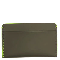 Horizn Studios Card Holder - Visitenkartenetui 9 cm (dark olive/neon green) - Markenkoffer