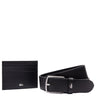 Lacoste Accessoire Geschenkset - Kreditkartenetui 6cc und Gürtel Leder (black, 100 cm)