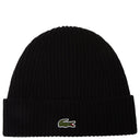Lacoste Unisex Beanie - Mütze aus gerippter Wolle (black) - Markenkoffer