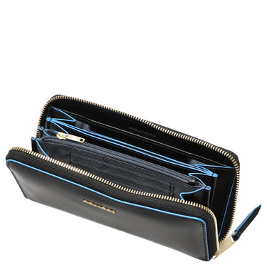 Piquadro Blue Square - Damengeldbörse 12cc 18 cm RFID (black) - Markenkoffer
