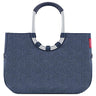 reisenthel shopping loopshopper L - Einkaufstasche mit Bügel 46 cm (herringbone dark blue) - Markenkoffer