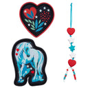 Scout Alpha Exklusiv LED - Schulranzen Set 4tlg. (White Unicorn) - Markenkoffer