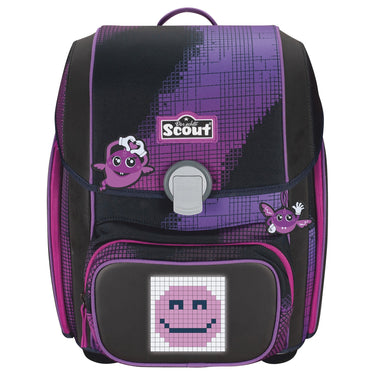 Scout Genius Exklusiv "Movie Star" - Schulranzen Set 5tlg. (Pink Pixel) - Markenkoffer