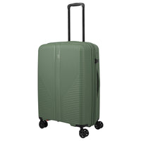 Travelite Air Stripe - 4 - Rollen - Trolley 66 cm erw. (green) - Markenkoffer