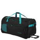 Travelite Basics Fresh - Rollenreisetasche 89L 71 cm (schwarz/petrol) - Markenkoffer