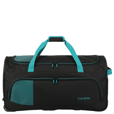 Travelite Basics Fresh - Rollenreisetasche 89L 71 cm (schwarz/petrol) - Markenkoffer