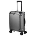 Travelite Millennium - 4 - Rollen - Kabinentrolley mit Vortasche S 55 cm (silver) - Markenkoffer