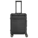 Travelite Next - 4-Rollen-Kabinentrolley mit Vortasche S 55 cm (black)
