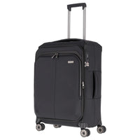 Travelite Priima - 4 - Rollen - Trolley M 68 cm erw. (black) - Markenkoffer