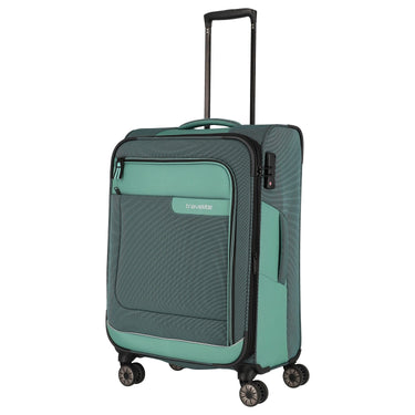 Travelite Viia - 4 - Rollen - Trolley M 67 cm erw. (Eukalyptus) - Markenkoffer