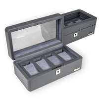 Windrose Tempora - Uhrenkoffer (für 4 Uhren) 26.5 cm (grau) - Ansicht 2