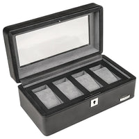 Windrose Tempora - Uhrenkoffer (für 4 Uhren) 26.5 cm (schwarz) - Ansicht 5