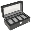 Windrose Tempora - Uhrenkoffer (für 4 Uhren) 26.5 cm (schwarz) - Markenkoffer