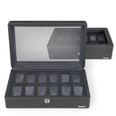 Windrose Tempura - Uhrenkoffer (für 12 Uhren) 38 cm (grau)