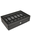 Windrose Tempura - Uhrenkoffer (für 12 Uhren) 38 cm (schwarz) - Markenkoffer