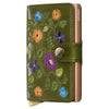 Secrid Miniwallet Stitch Floral - Tarjetero 6cc 10.2 cm RFID (olive+)