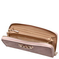 Guess Anise SLG Large Zip - Cartera 12 tarjeteros 20 cm (logo rosa claro)