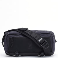 black canvas leather